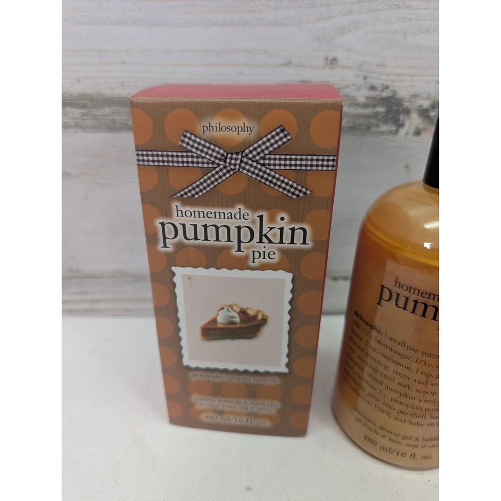 Philosophy Homemade Pumpkin Pie Shower Gel 16 Fl Oz Orange Scented Body